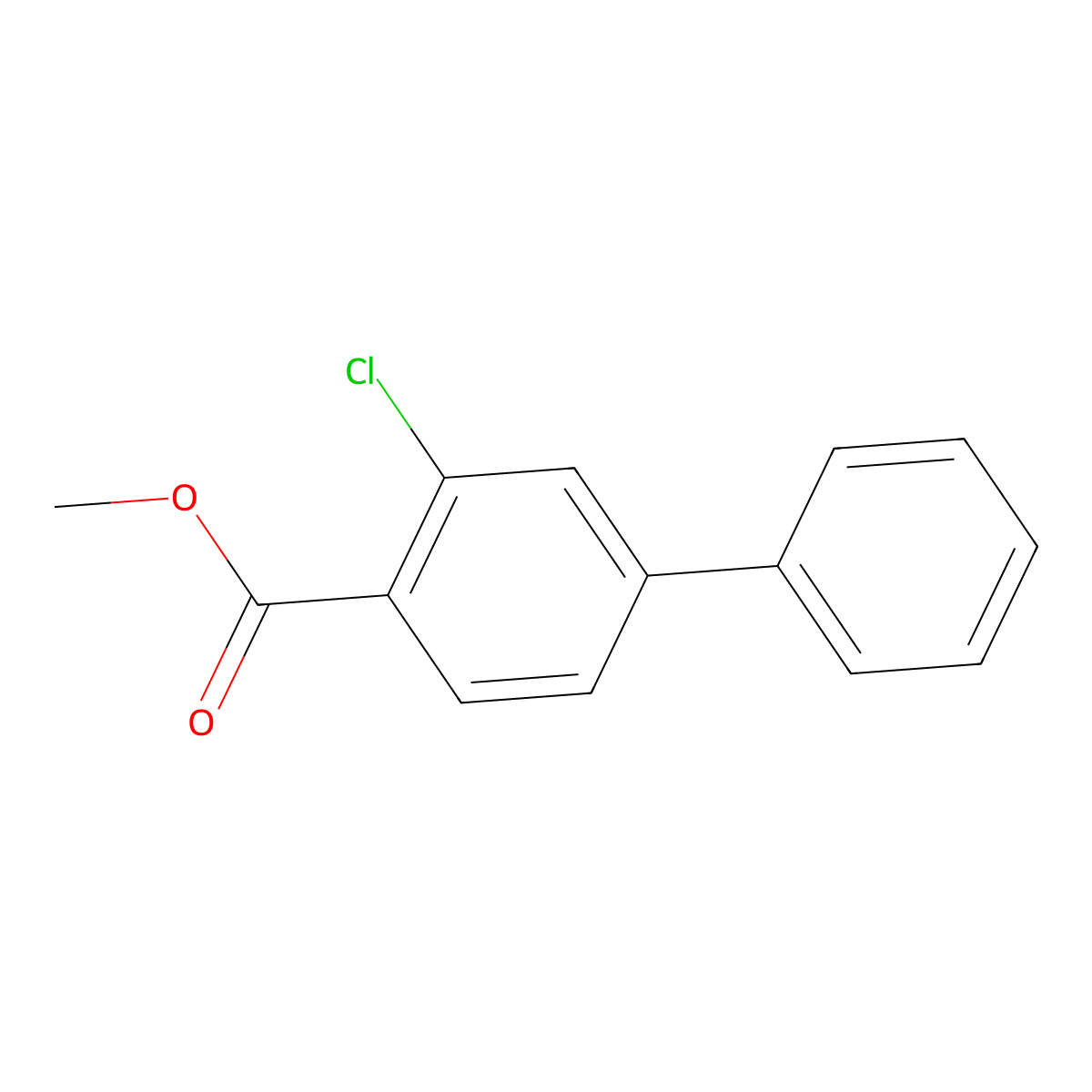 Methyl 2-chloro-4-phenylbenzoate molecular structure, CAS 472810-33-6