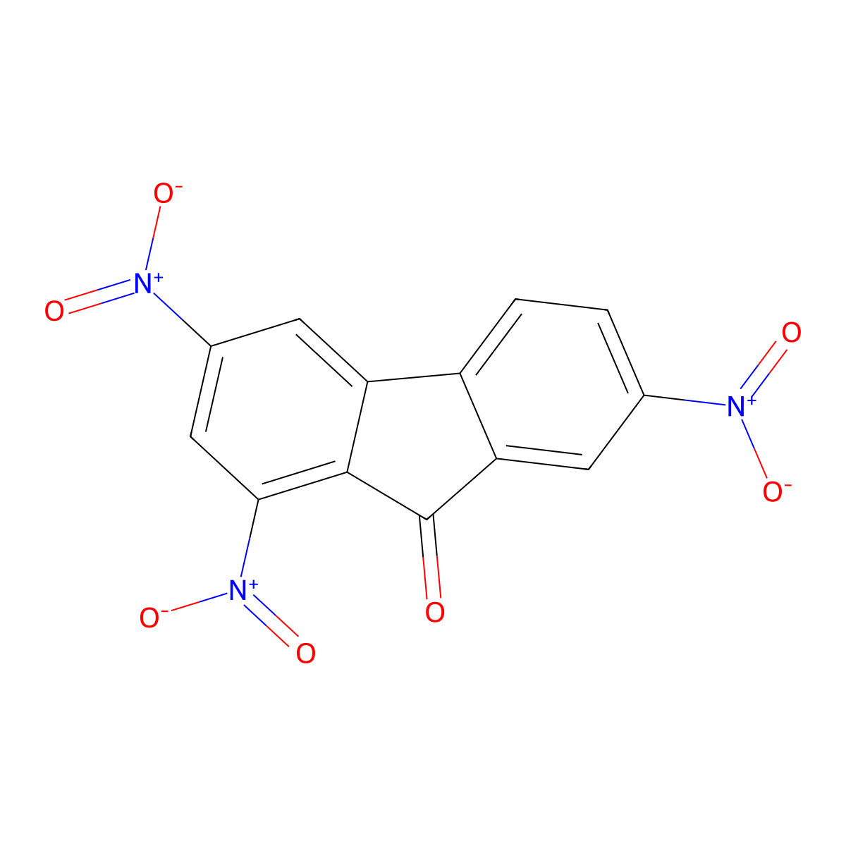 1,3,7-Trinitrofluoren-9-one molecular structure, CAS 47285-32-5