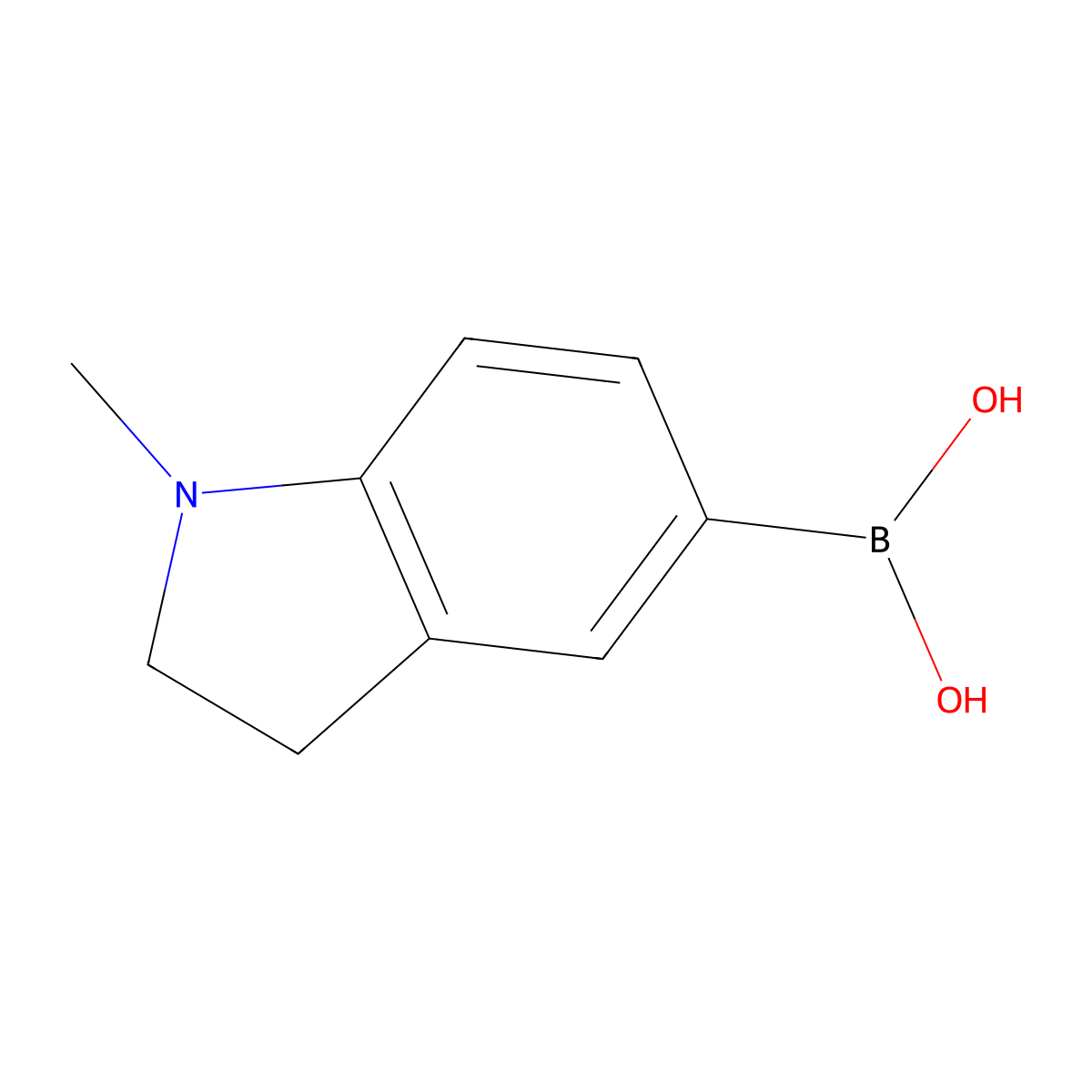 (1-Methyl-2,3-dihydro-1H-indol-5-yl)boronic acid molecular structure, CAS 472957-92-9