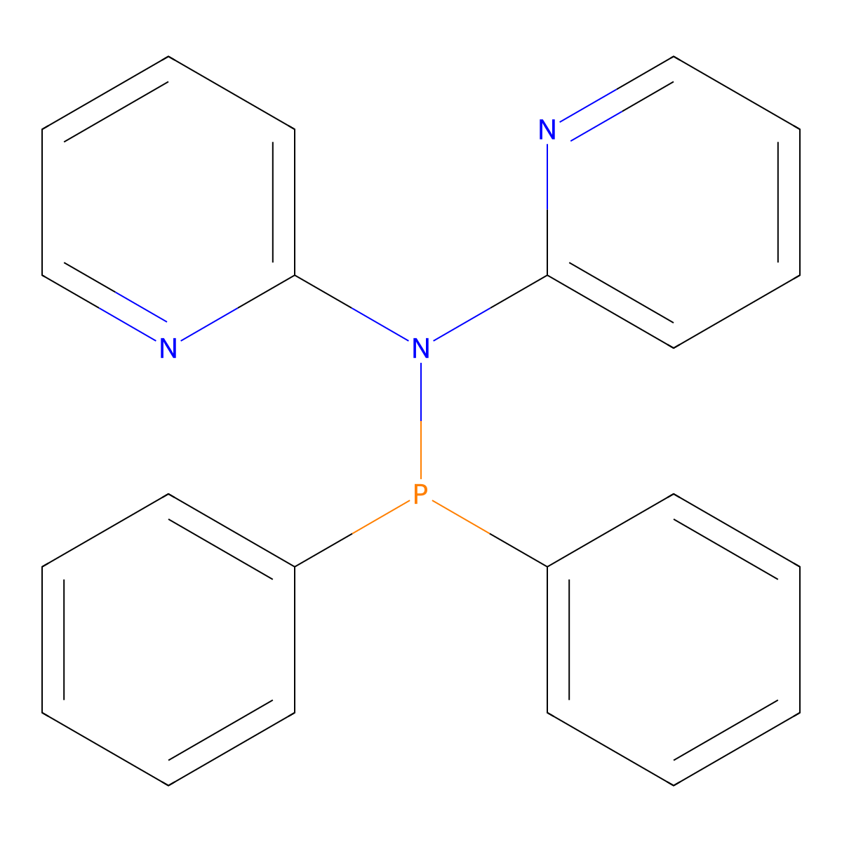 1,1-diphenyl-N,N-bis(pyridin-2-yl)phosphanamine molecular structure, CAS 472959-76-5