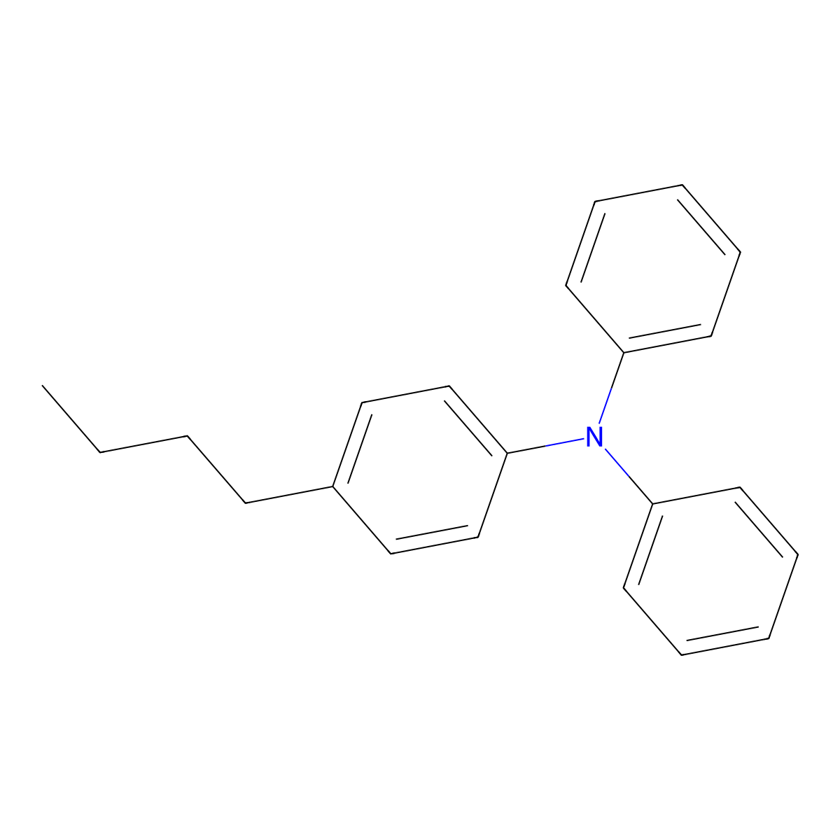 4-butyl-N,N-diphenylaniline molecular structure, CAS 472960-35-3