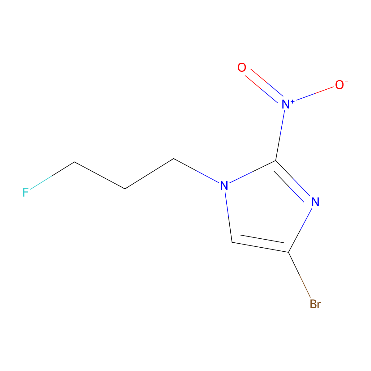 4-Bromo-1-(3-fluoropropyl)-2-nitroimidazole molecular structure, CAS 472962-95-1