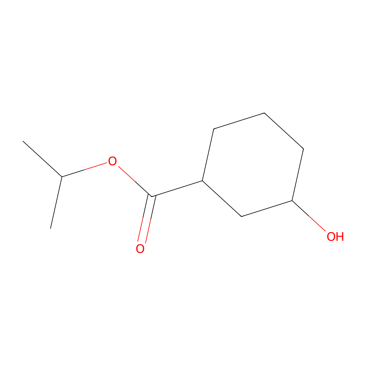 Isopropyl (1S,3R)-3-hydroxycyclohexane-1-carboxylate molecular structure, CAS 472963-09-0
