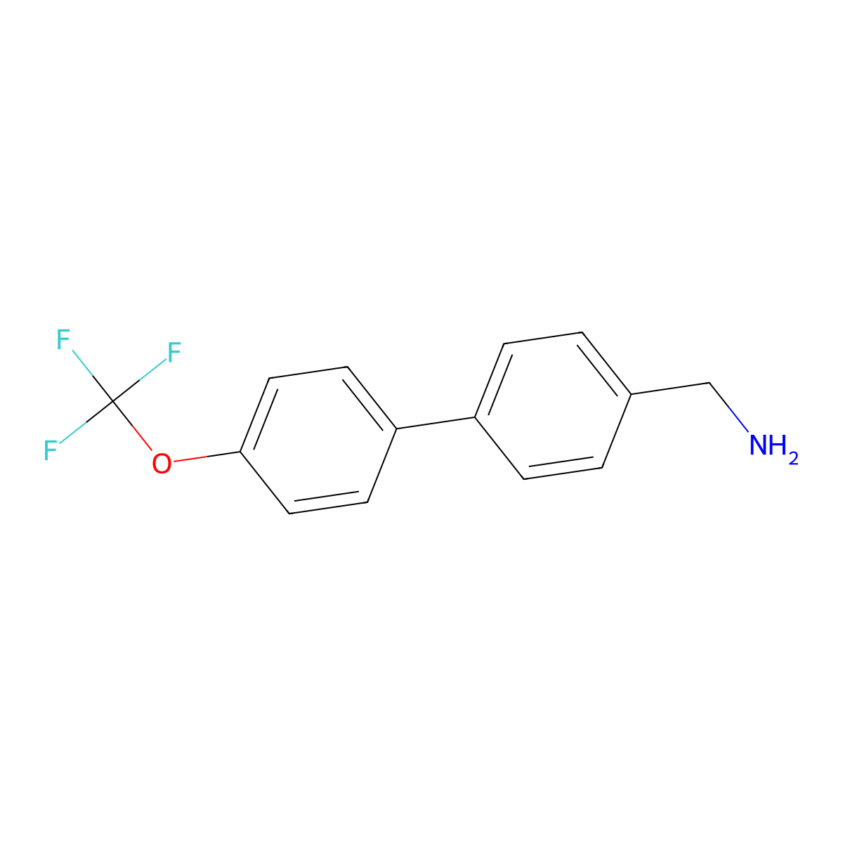 (4'-(Trifluoromethoxy)-[1,1'-biphenyl]-4-yl)methanamine molecular structure, CAS 472964-25-3