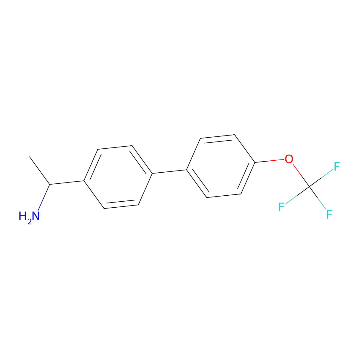 1-(4'-(Trifluoromethoxy)-[1,1'-biphenyl]-4-yl)ethanamine molecular structure, CAS 472964-27-5