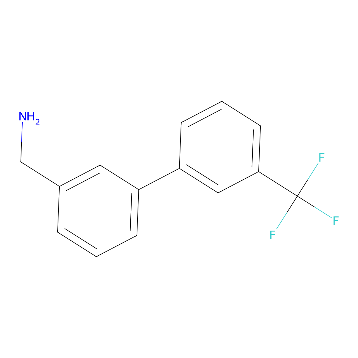 3'-(Trifluoromethyl)-biphenyl-3-methanamine molecular structure, CAS 472964-39-9