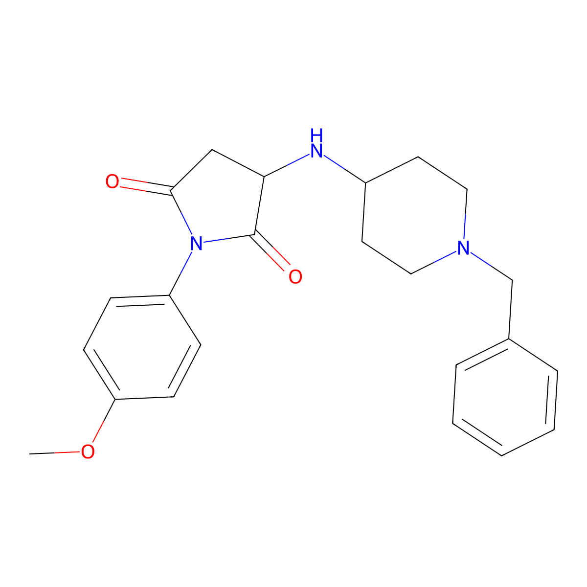 3-[(1-Benzylpiperidin-4-yl)amino]-1-(4-methoxyphenyl)pyrrolidine-2,5-dione molecular structure, CAS 472979-18-3