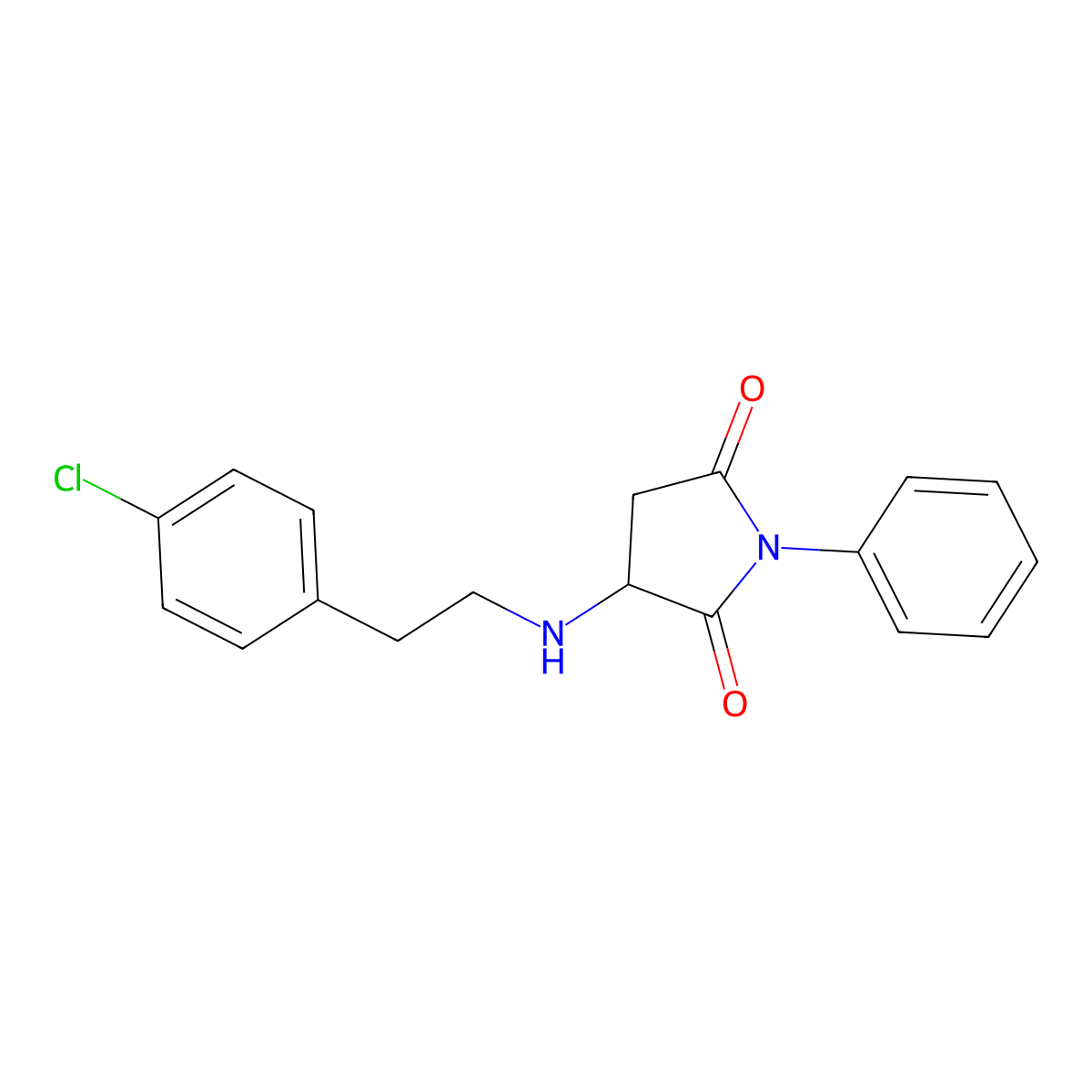 3-{[2-(4-Chlorophenyl)ethyl]amino}-1-phenylpyrrolidine-2,5-dione molecular structure, CAS 472980-68-0