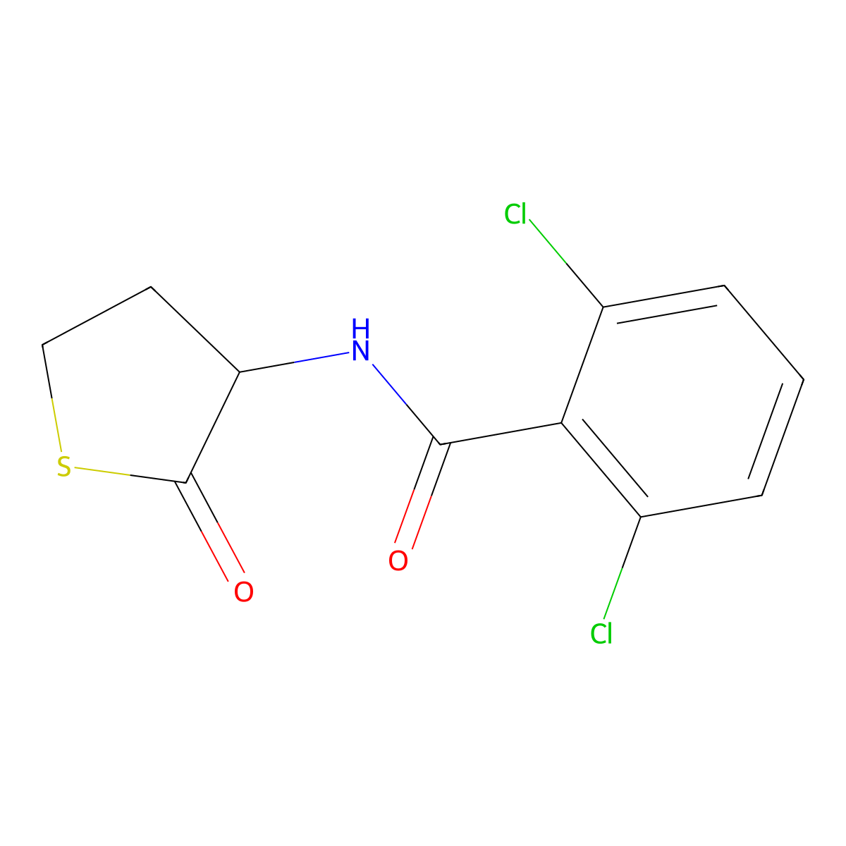 2,6-dichloro-N-(2-oxothiolan-3-yl)benzamide molecular structure, CAS 472984-63-7