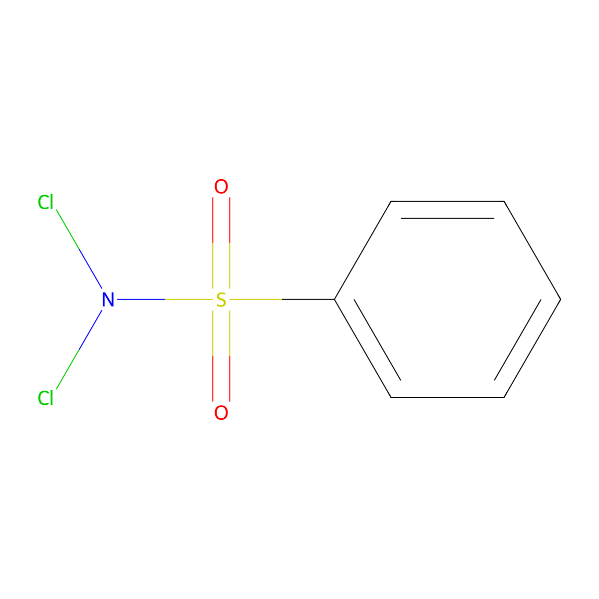 Benzenesulfonamide, N,N-dichloro- molecular structure, CAS 473-29-0