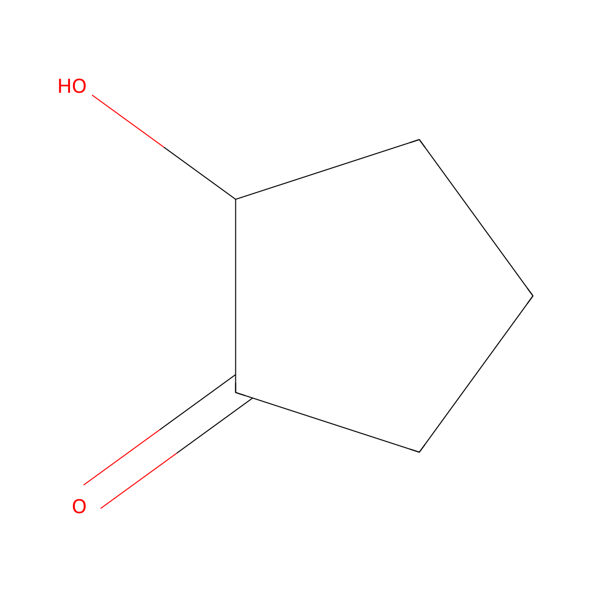 2-Hydroxycyclopentanone molecular structure, CAS 473-84-7