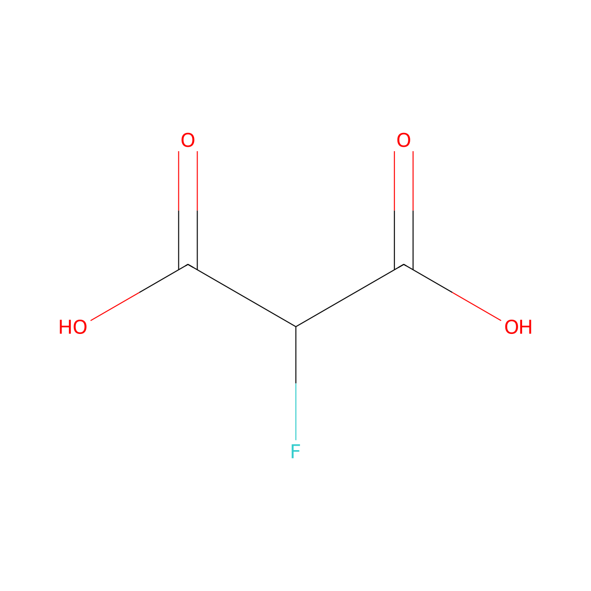 2-Fluoropropanedioic acid molecular structure, CAS 473-87-0