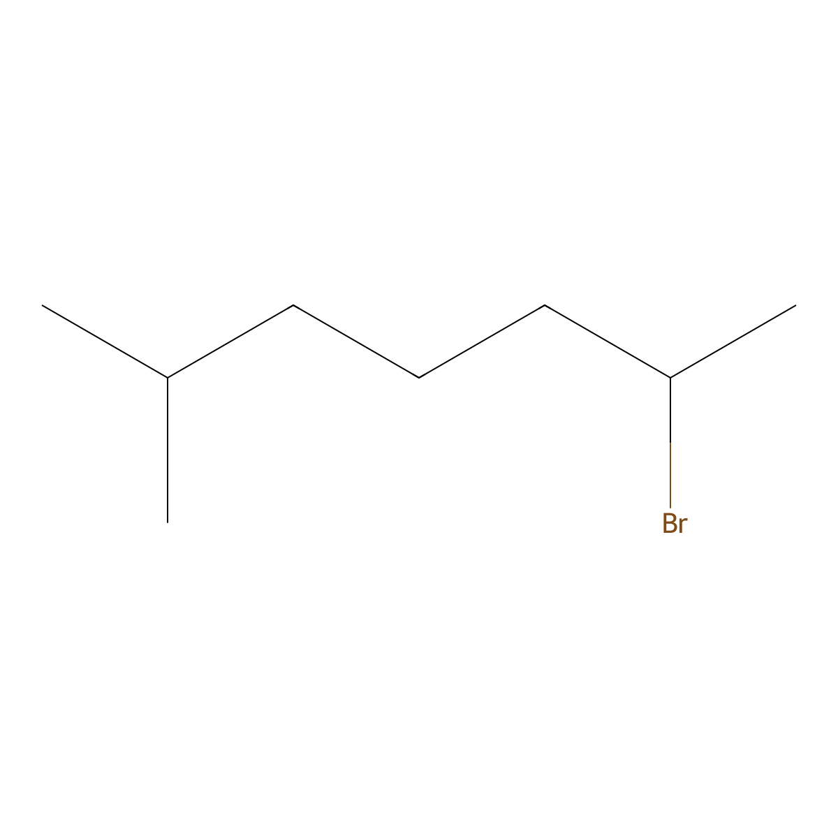 2-Bromo-6-methylheptane molecular structure, CAS 4730-24-9