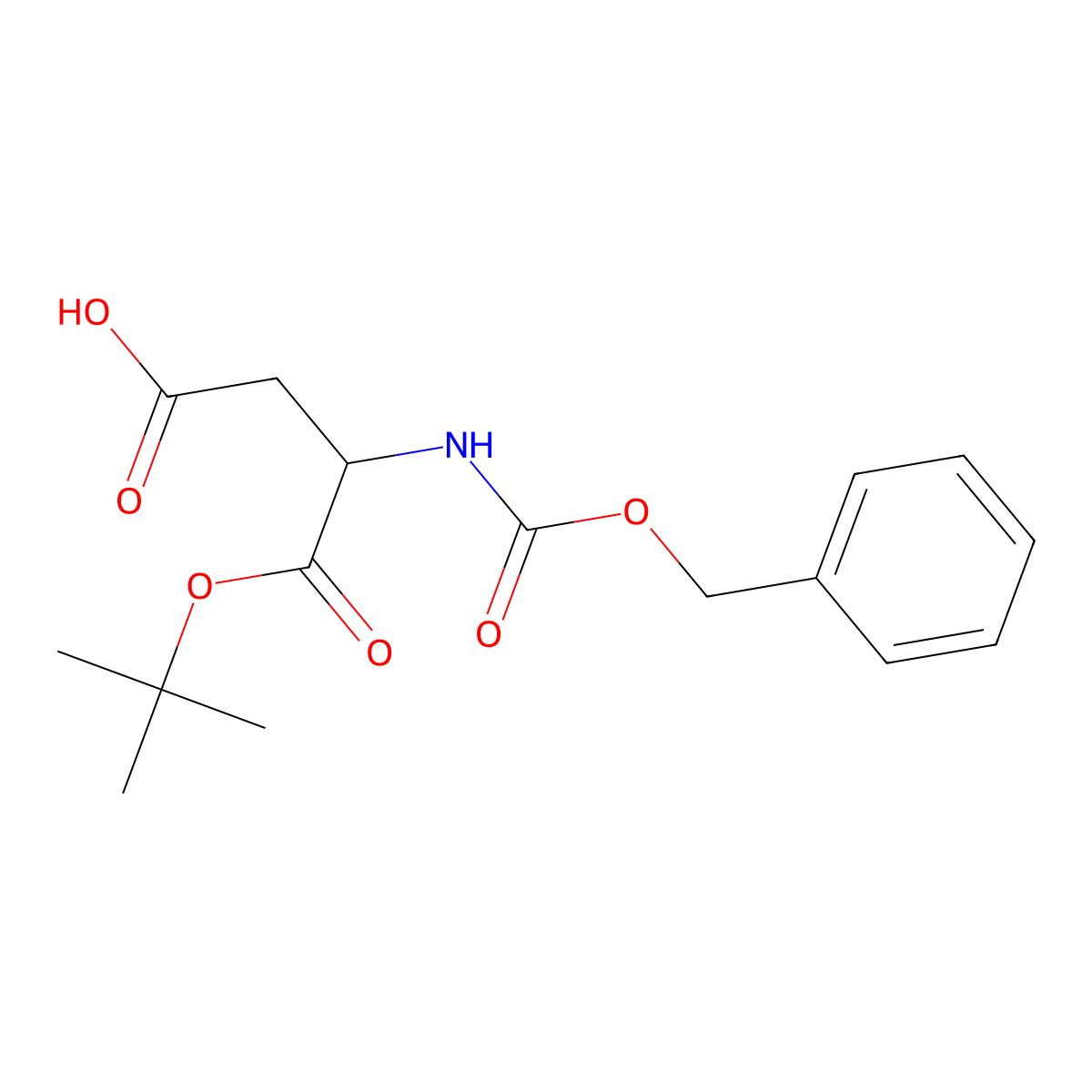 (S)-3-(((Benzyloxy)carbonyl)amino)-4-(tert-butoxy)-4-oxobutanoic acid molecular structure, CAS 47307-26-6