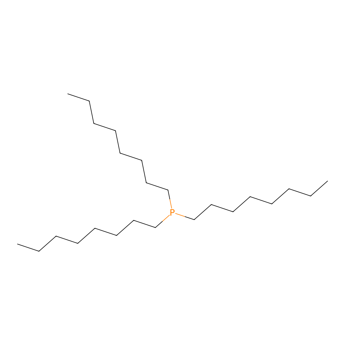 Trioctylphosphine molecular structure, CAS 4731-53-7