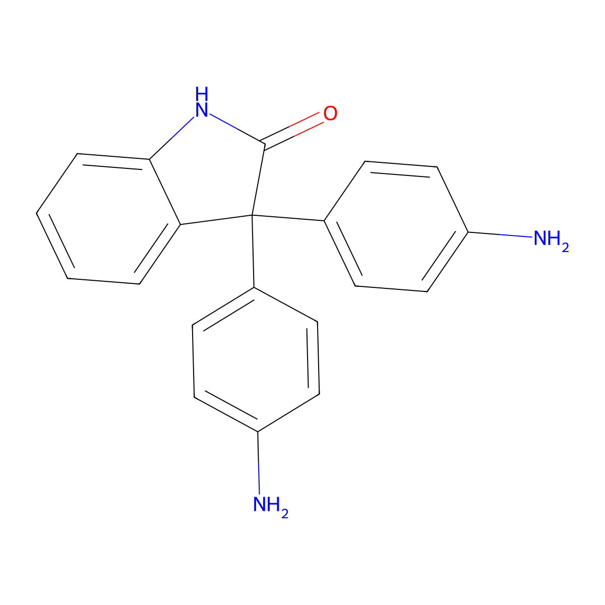 3,3-bis(4-aminophenyl)-1H-indol-2-one molecular structure, CAS 47317-13-5