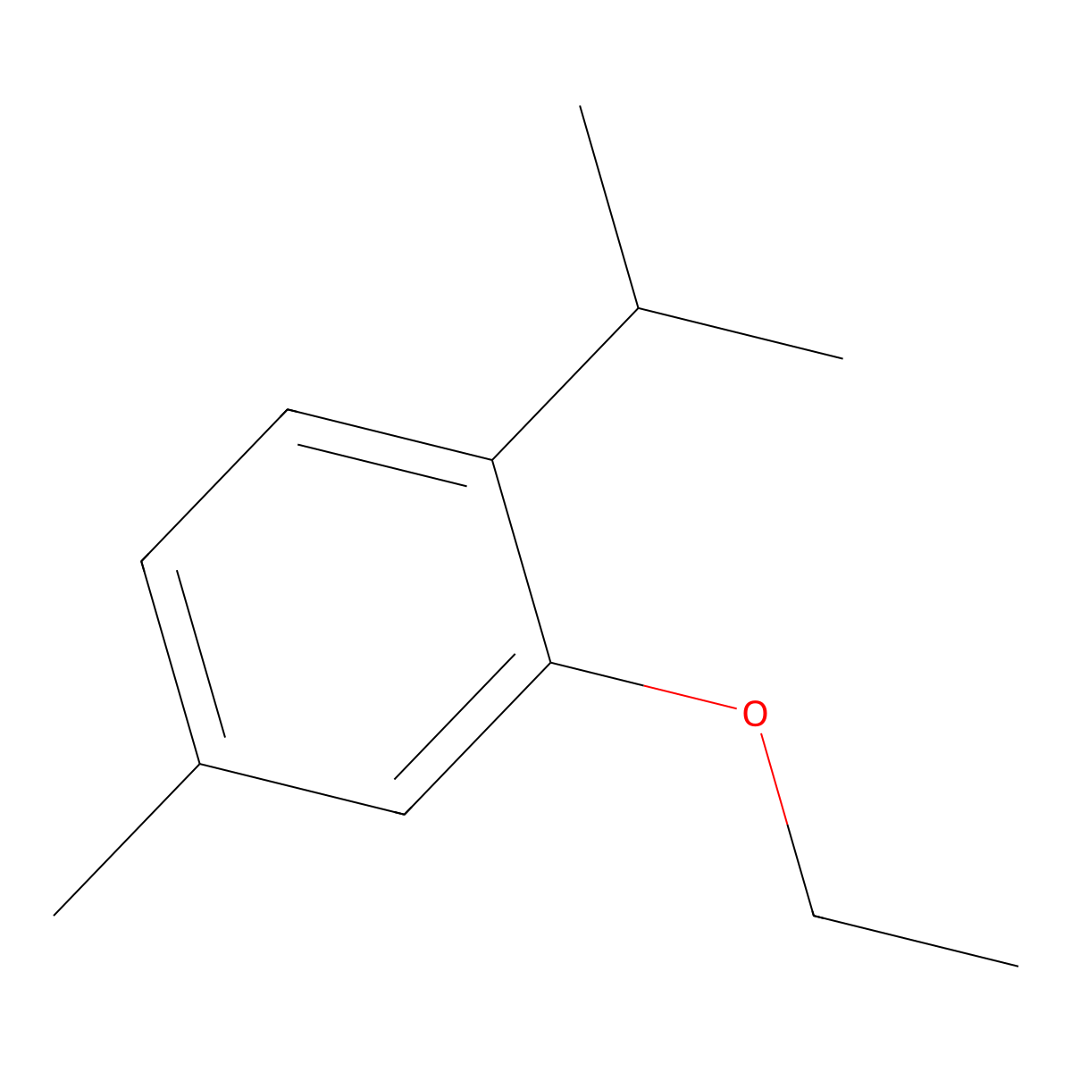 Benzene, 2-ethoxy-4-methyl-1-(1-methylethyl)- molecular structure, CAS 4732-12-1