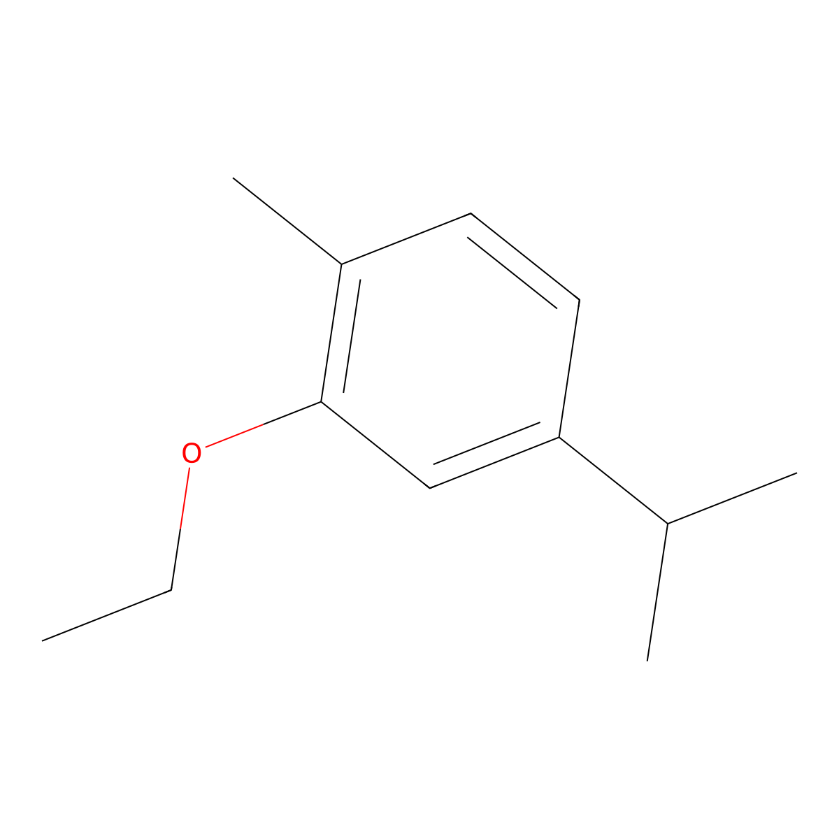 Carvacryl ethyl ether molecular structure, CAS 4732-13-2