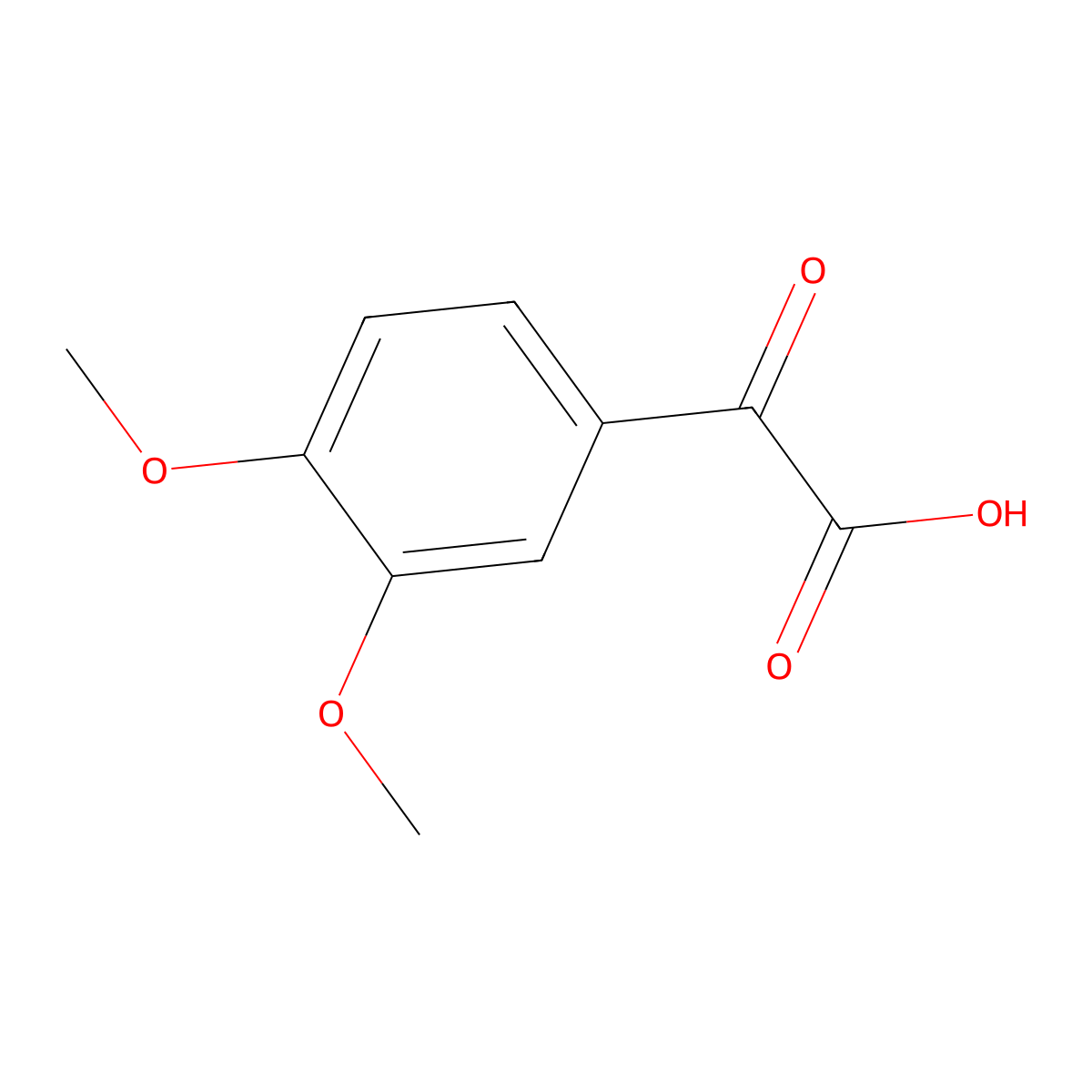 Glyoxylic acid, (3,4-dimethoxyphenyl)- molecular structure, CAS 4732-70-1