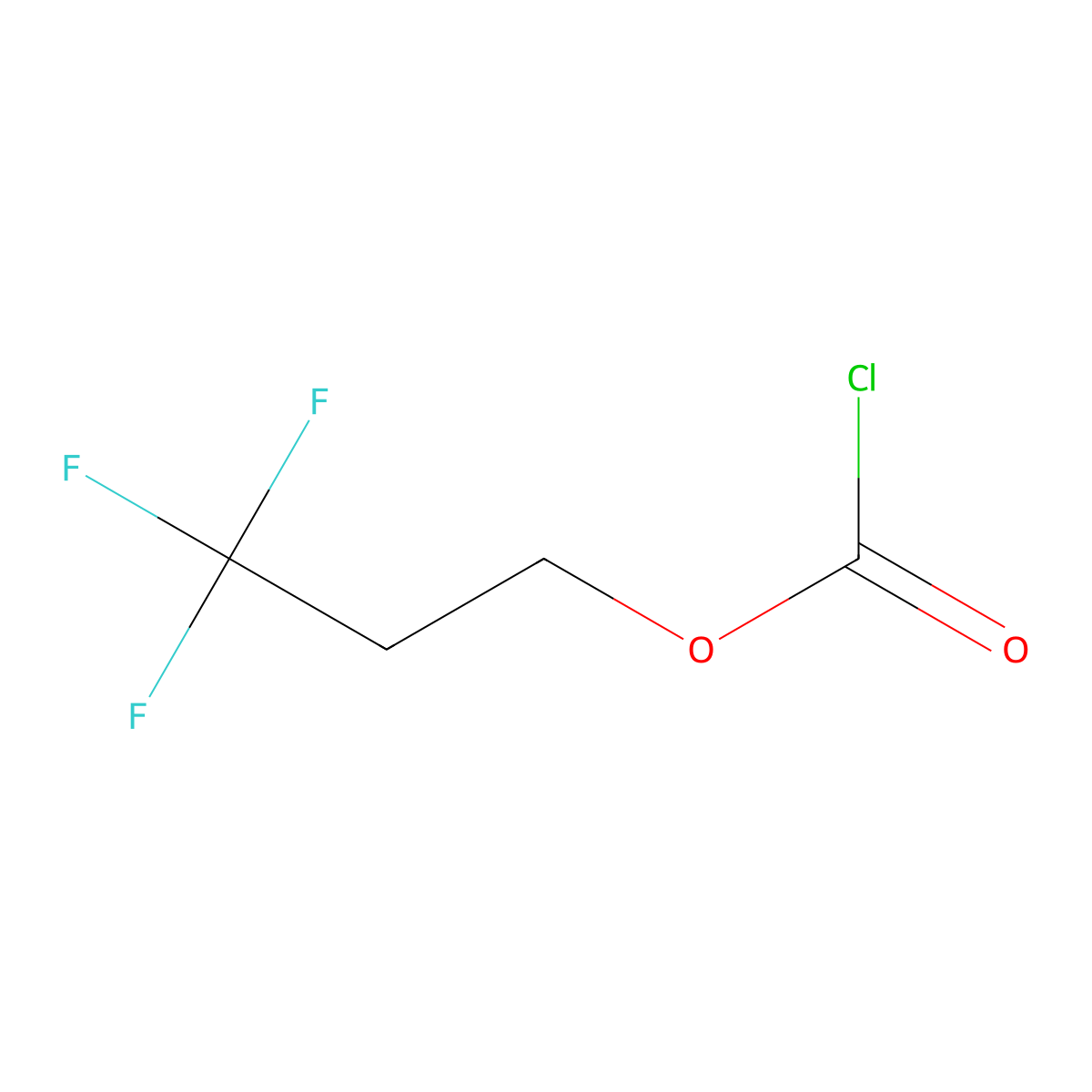 3,3,3-Trifluoropropyl carbonochloridate molecular structure, CAS 473237-11-5