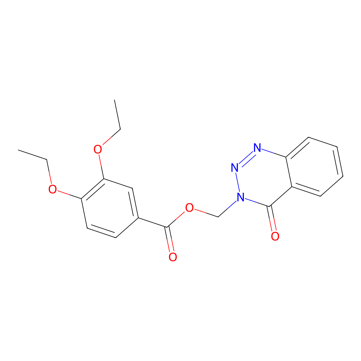 (4-oxobenzo[d][1,2,3]triazin-3(4H)-yl)methyl 3,4-diethoxybenzoate molecular structure, CAS 473237-71-7