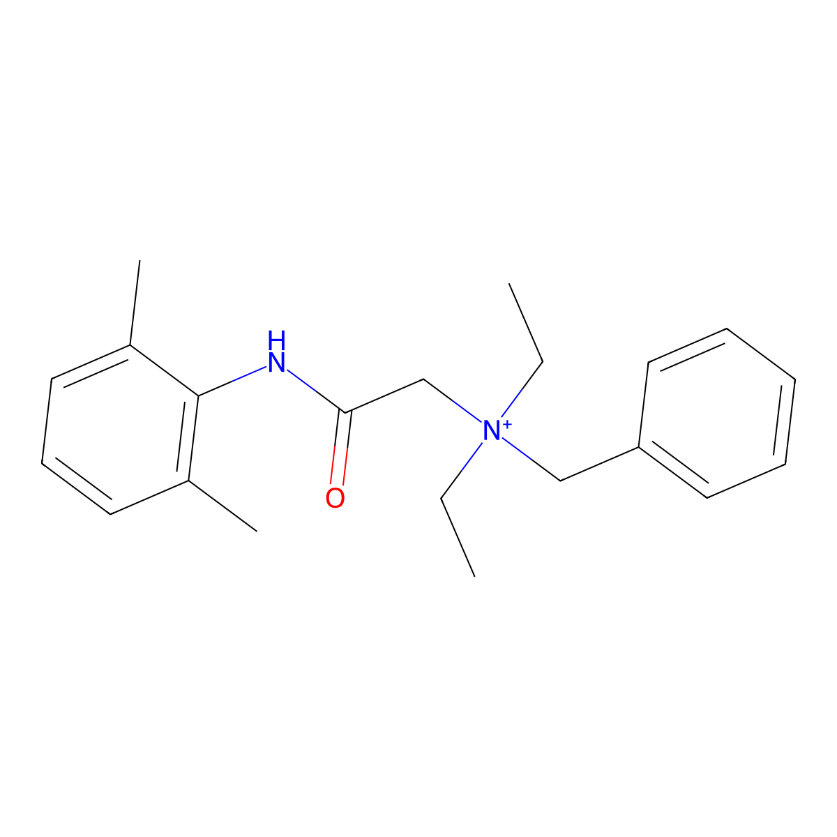 Denatonium molecular structure, CAS 47324-98-1