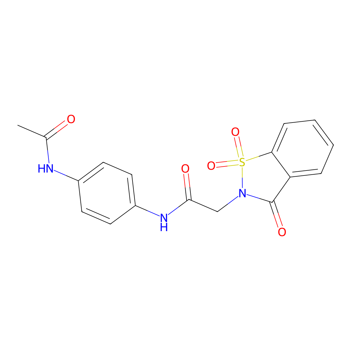 N-(4-acetamidophenyl)-2-(1,1-dioxido-3-oxobenzo[d]isothiazol-2(3H)-yl)acetamide molecular structure, CAS 473246-78-5