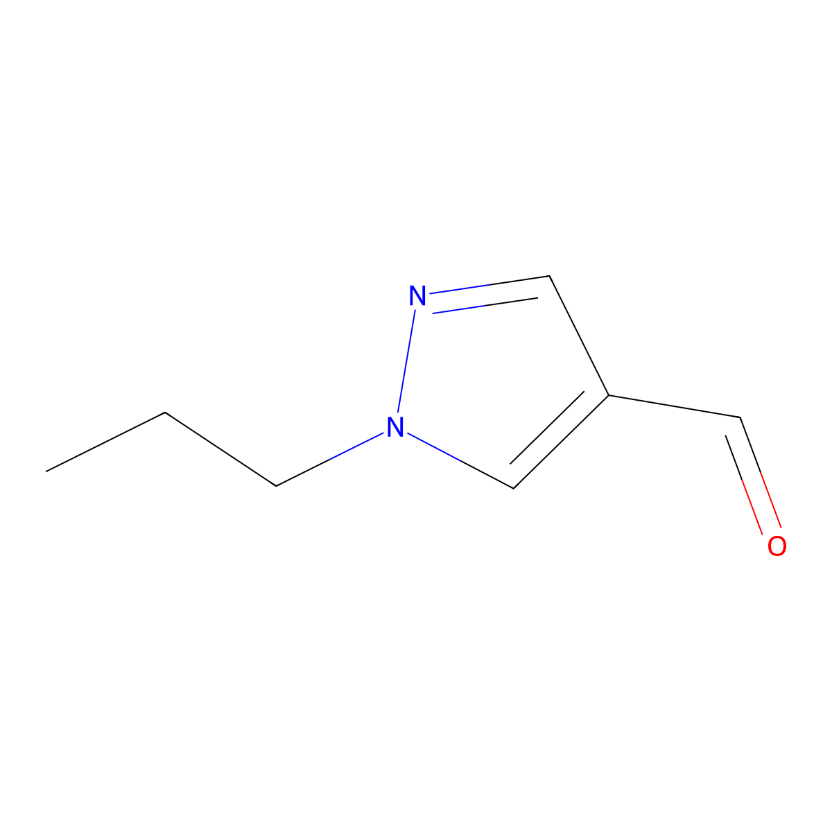 1-Propyl-1H-pyrazole-4-carbaldehyde molecular structure, CAS 473249-36-4