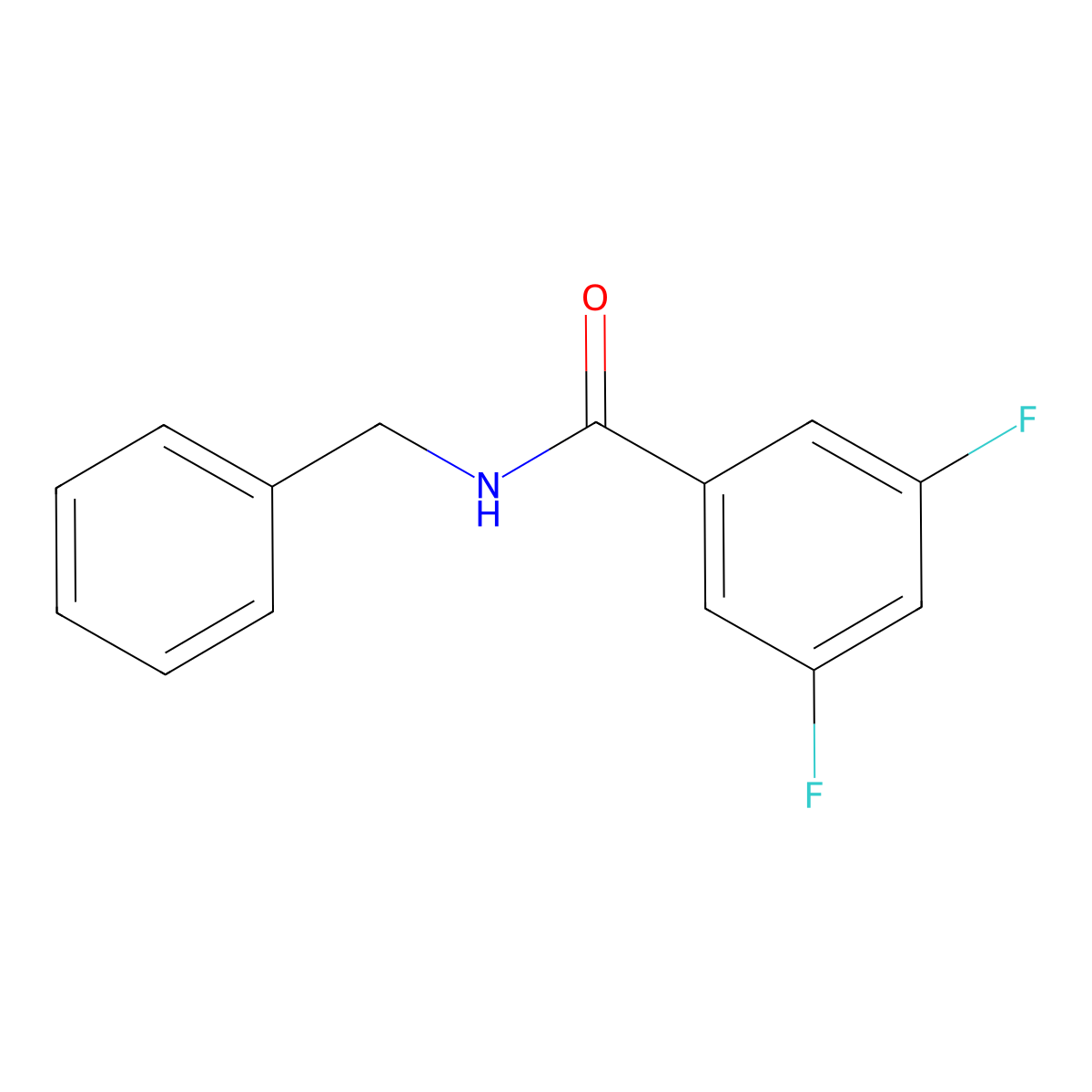 N-benzyl-3,5-difluorobenzamide molecular structure, CAS 473254-14-7