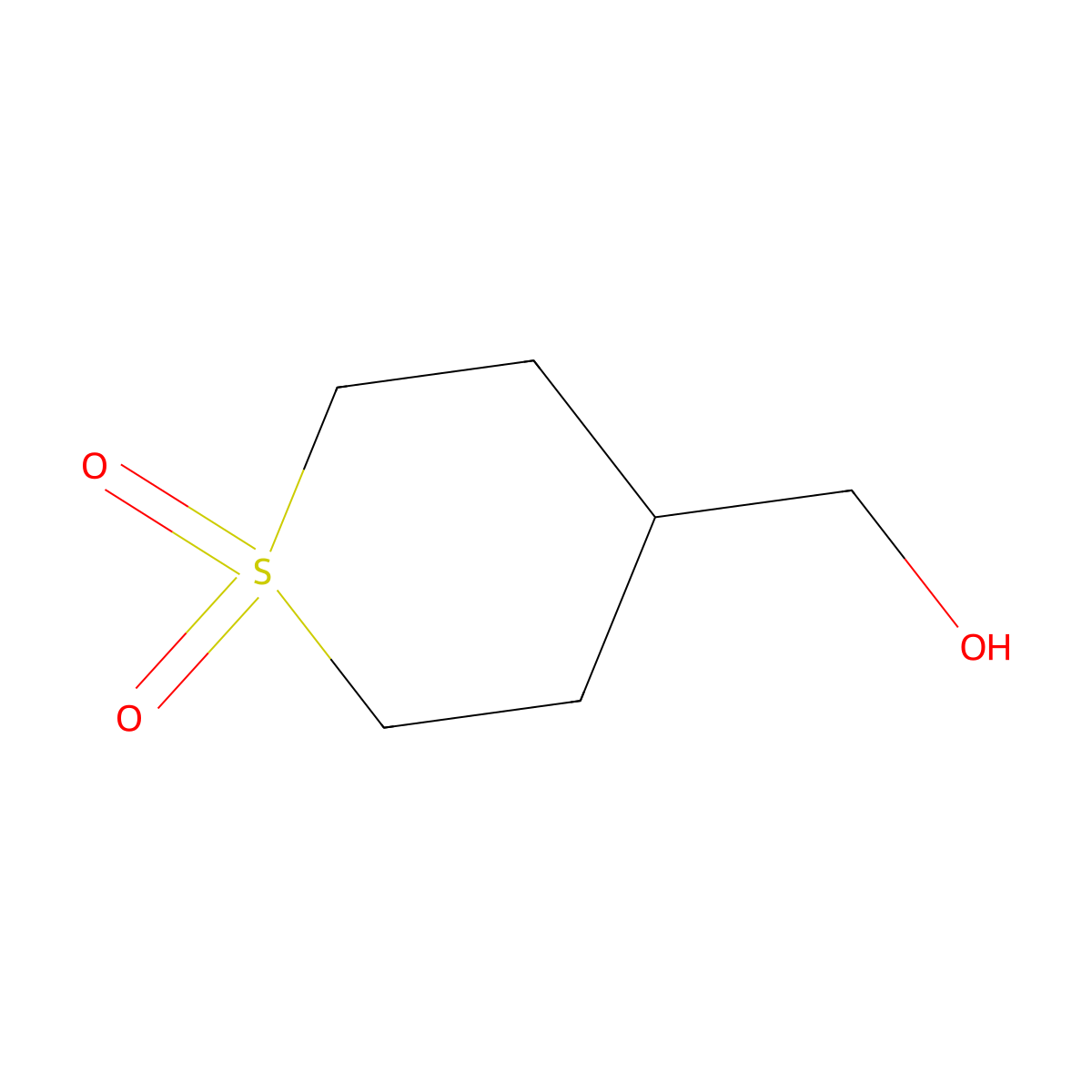 4-(Hydroxymethyl)-1lambda6-thiane-1,1-dione molecular structure, CAS 473254-28-3