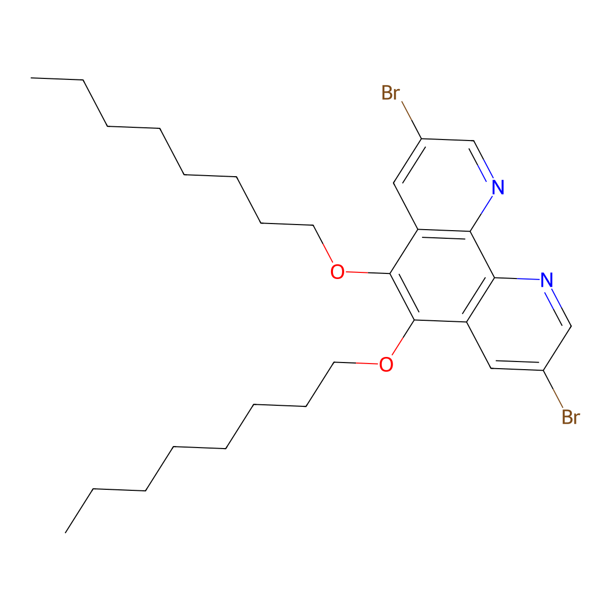 3,8-Dibromo-5,6-bis(octyloxy)-1,10-phenanthroline molecular structure, CAS 473255-19-5