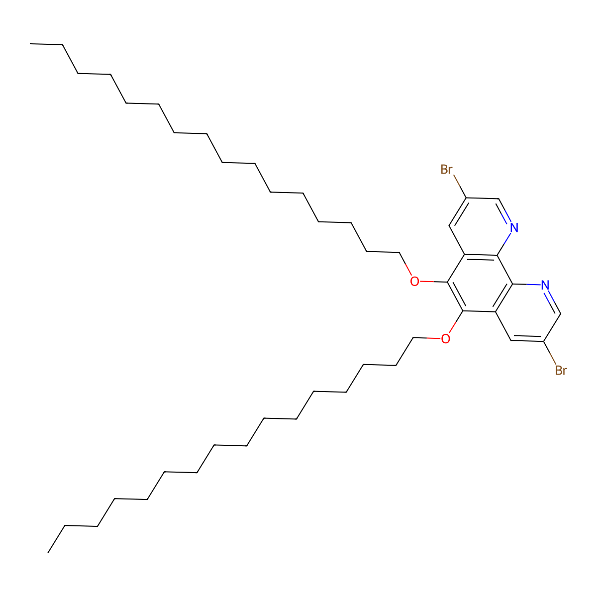 3,8-Dibromo-5,6-bis(hexadecyloxy)-1,10-phenanthroline molecular structure, CAS 473255-23-1