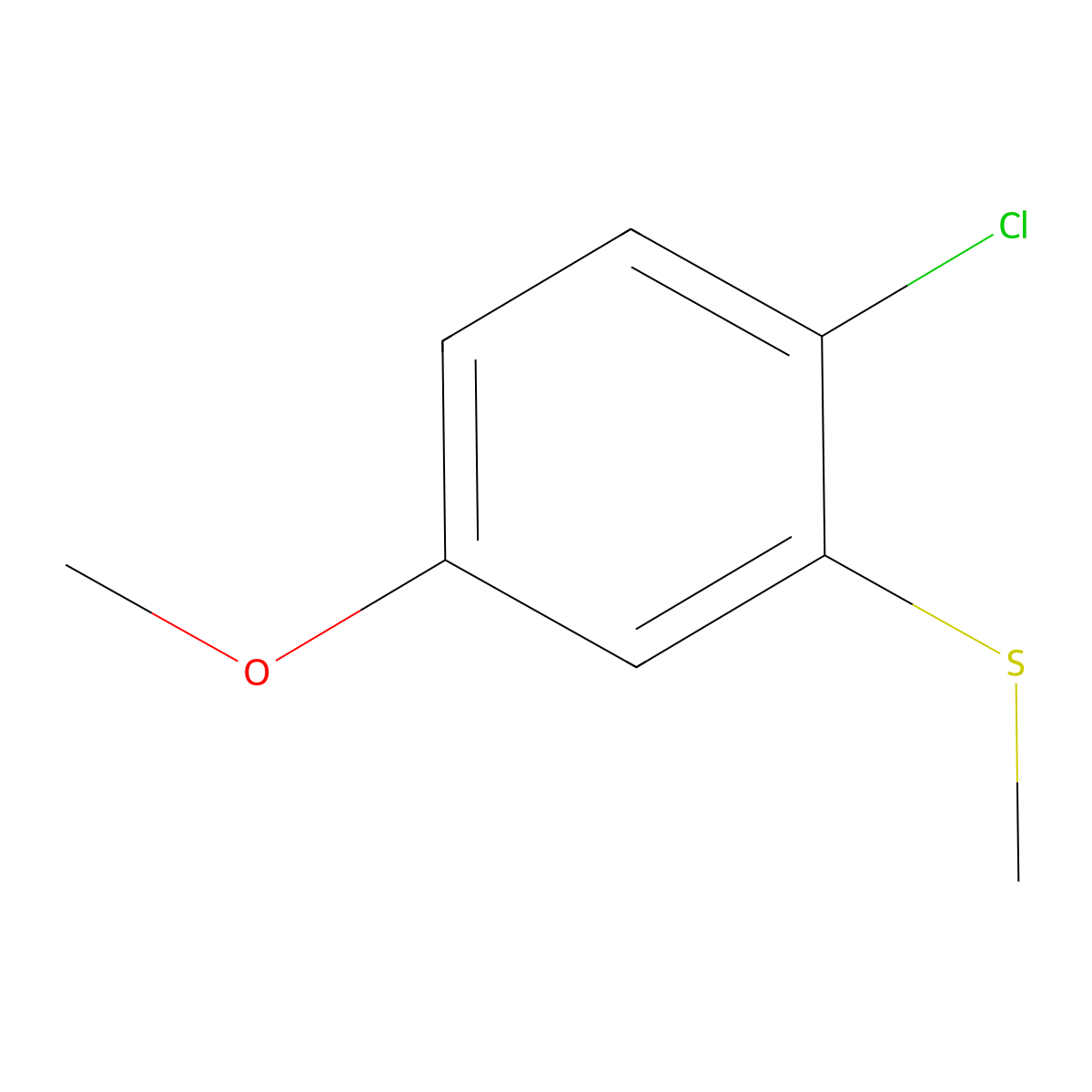 (2-Chloro-5-methoxyphenyl)(methyl)sulfane molecular structure, CAS 473255-65-1