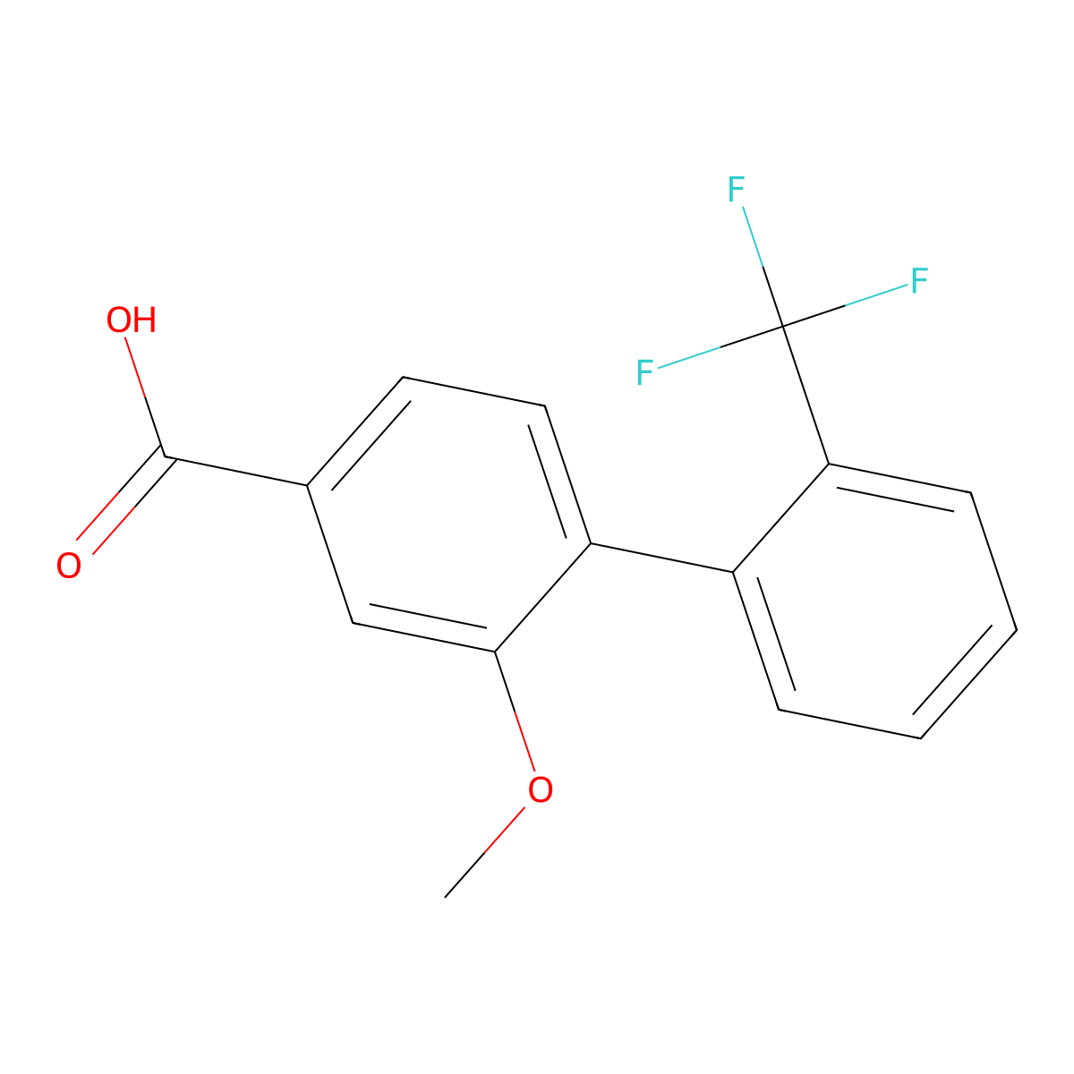 3-Methoxy-4-(2-trifluoromethylphenyl)benzoic acid molecular structure, CAS 473264-21-0