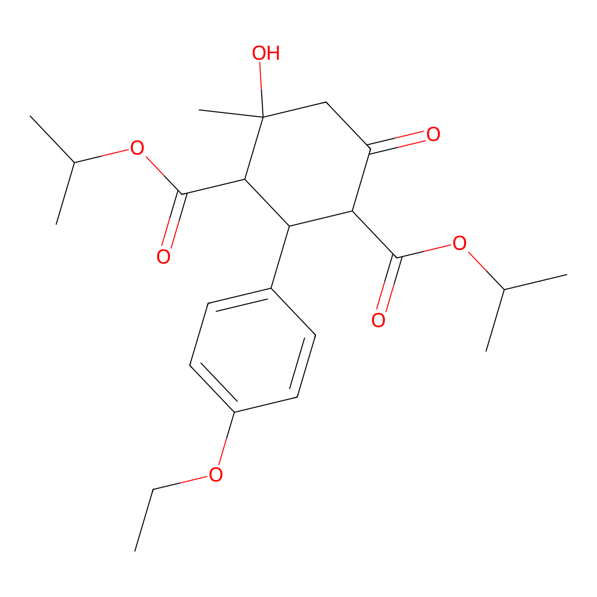 Dipropan-2-yl 2-(4-ethoxyphenyl)-4-hydroxy-4-methyl-6-oxocyclohexane-1,3-dicarboxylate molecular structure, CAS 473264-55-0