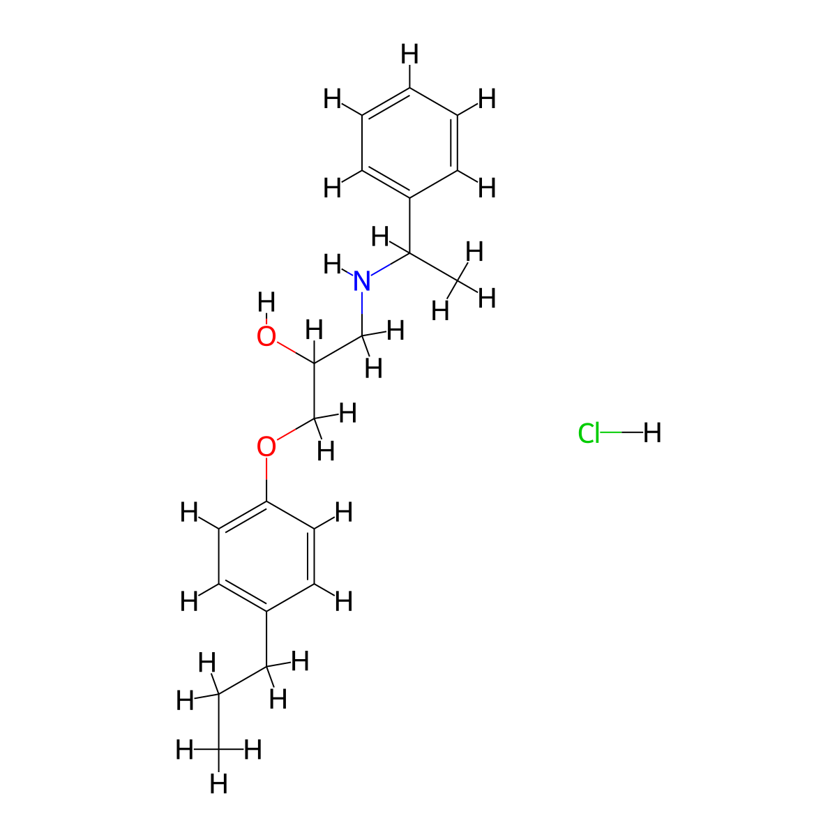 1-((1-Phenylethyl)amino)-3-(4-propylphenoxy)propan-2-ol hydrochloride molecular structure, CAS 473266-74-9