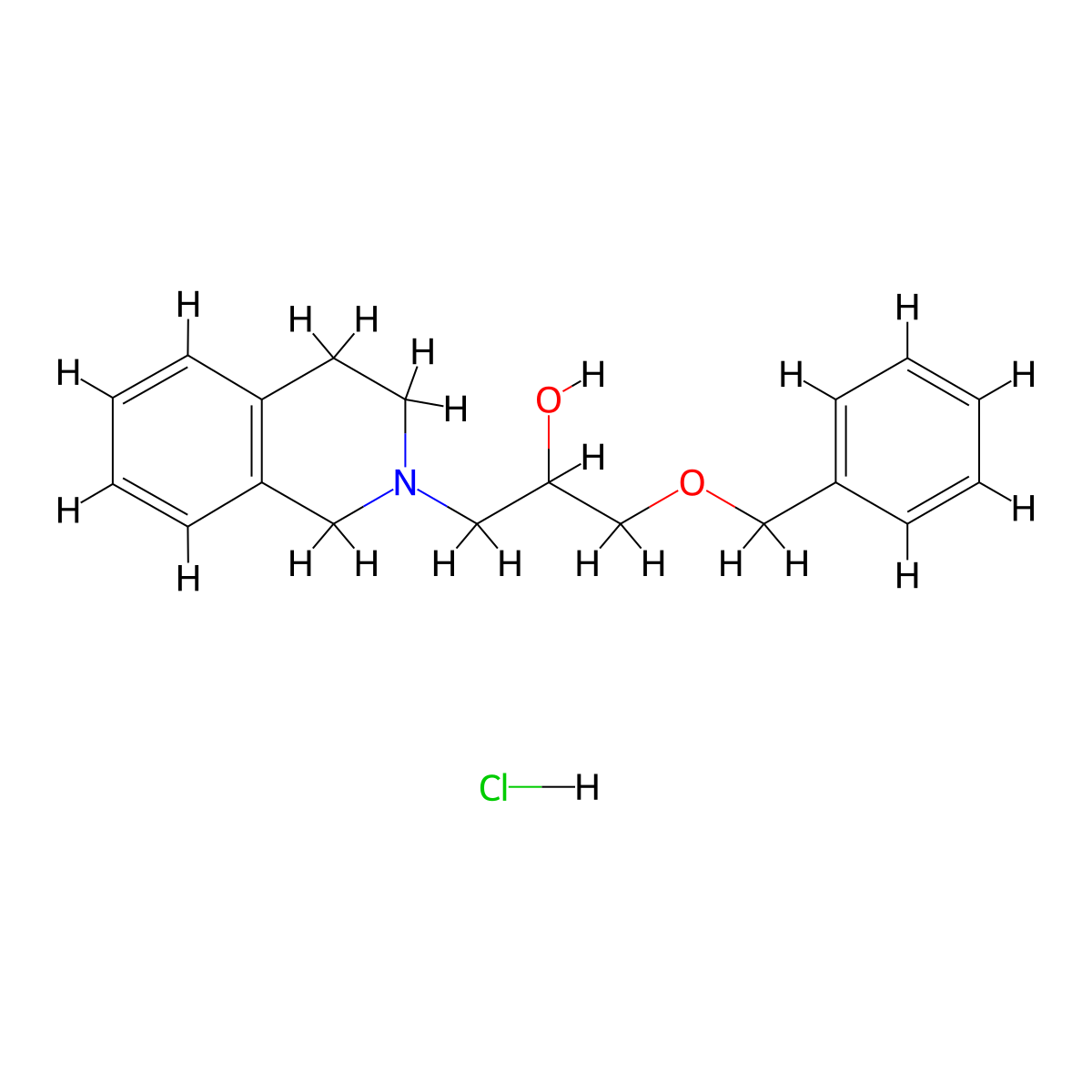 1-(benzyloxy)-3-(3,4-dihydro-2(1H)-isoquinolinyl)-2-propanol hydrochloride molecular structure, CAS 473268-42-7