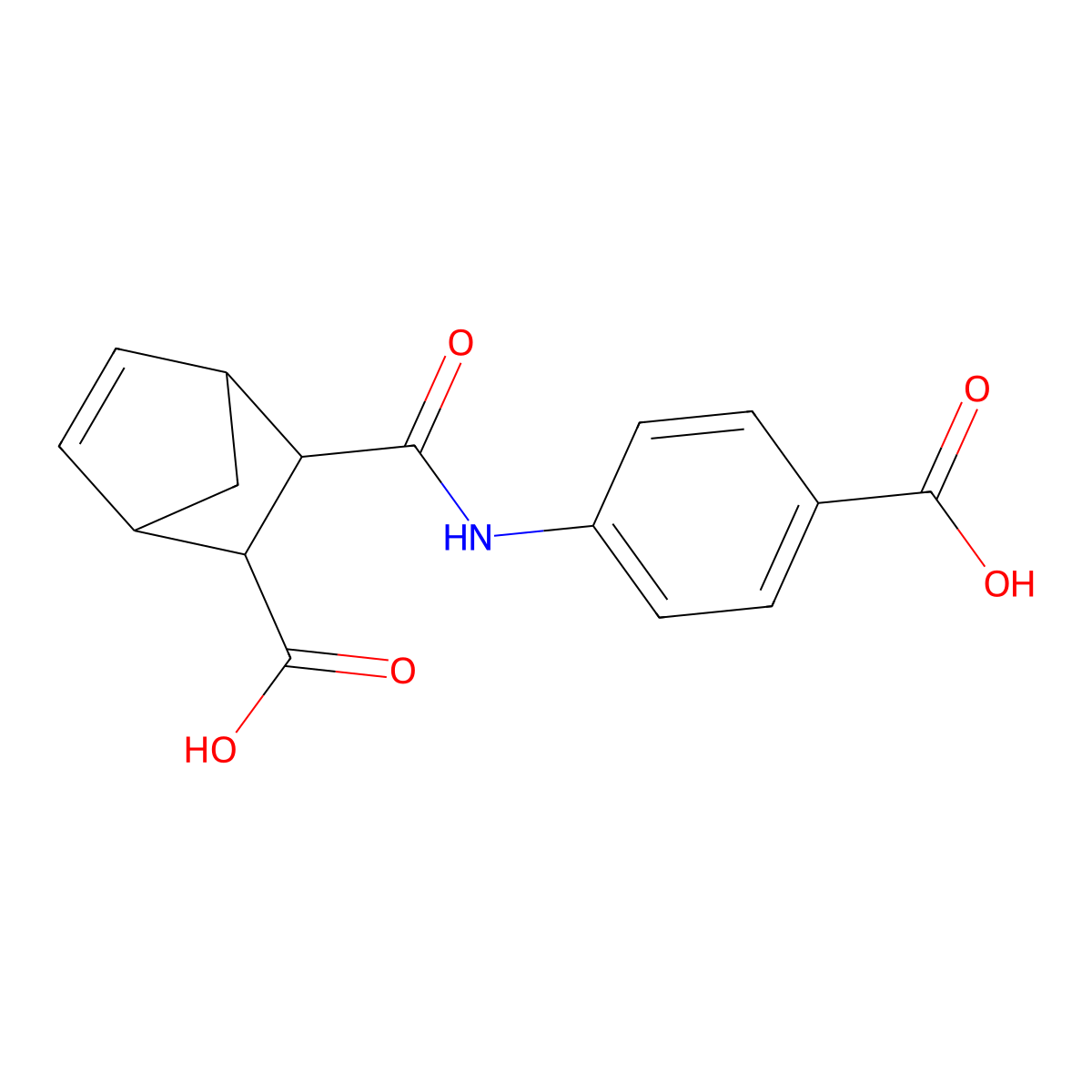 3-((4-Carboxyphenyl)carbamoyl)bicyclo[2.2.1]hept-5-ene-2-carboxylic acid molecular structure, CAS 473268-64-3