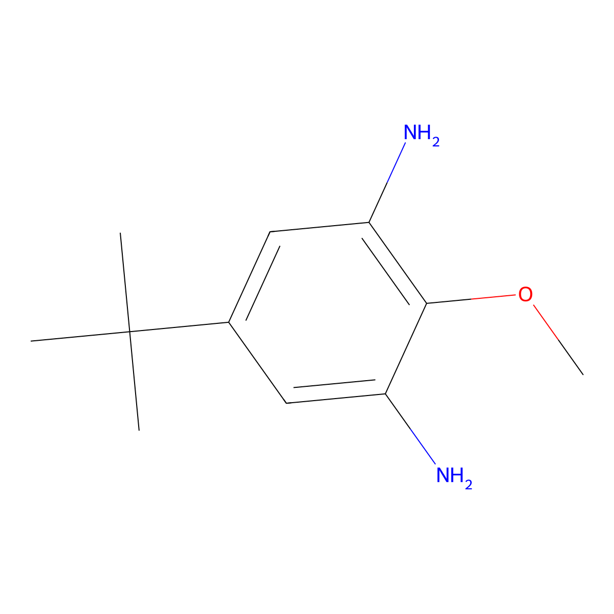 4-tert-Butyl-2,6-diaminoanisole molecular structure, CAS 473269-70-4