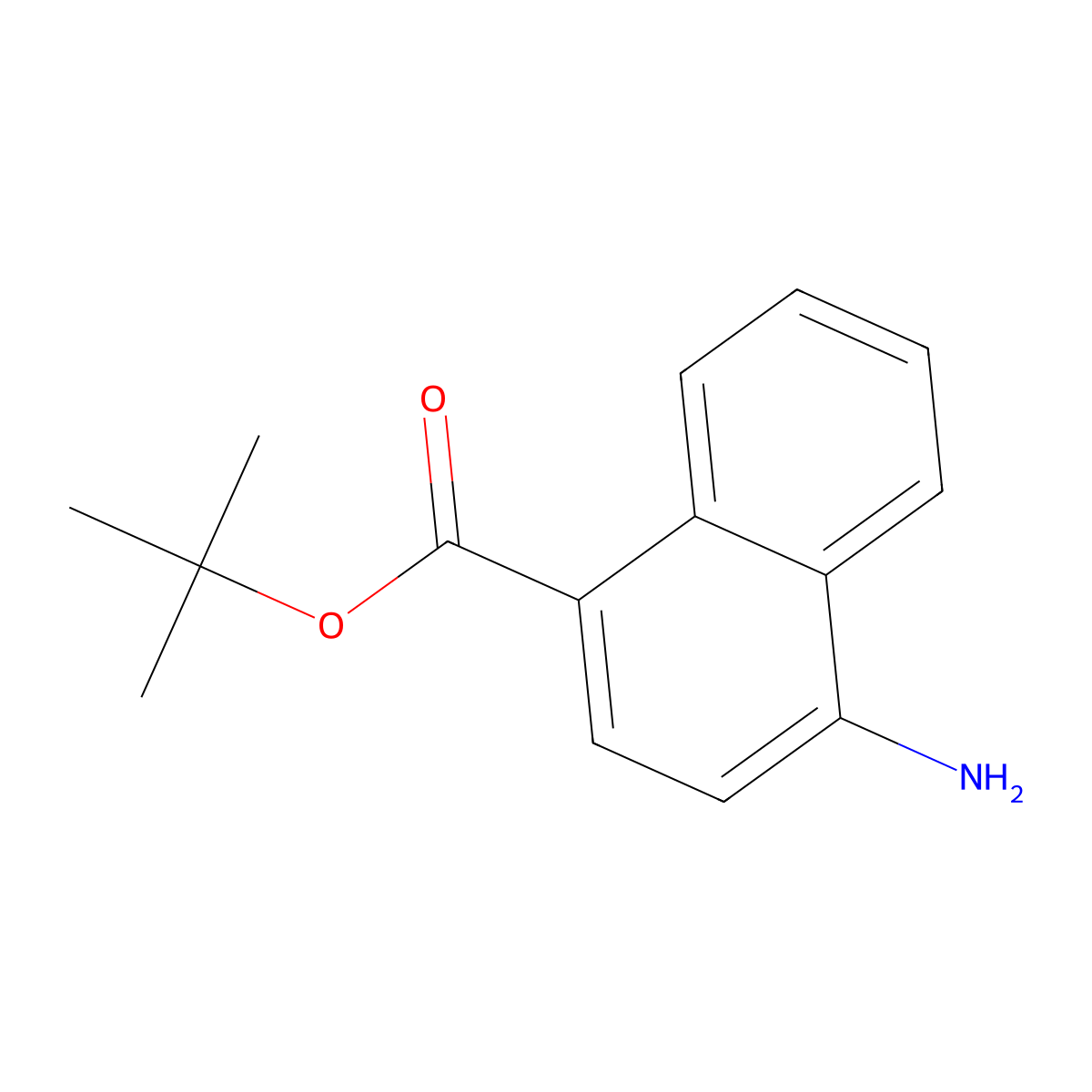 Tert-butyl 4-aminonaphthalene-1-carboxylate molecular structure, CAS 473269-84-0