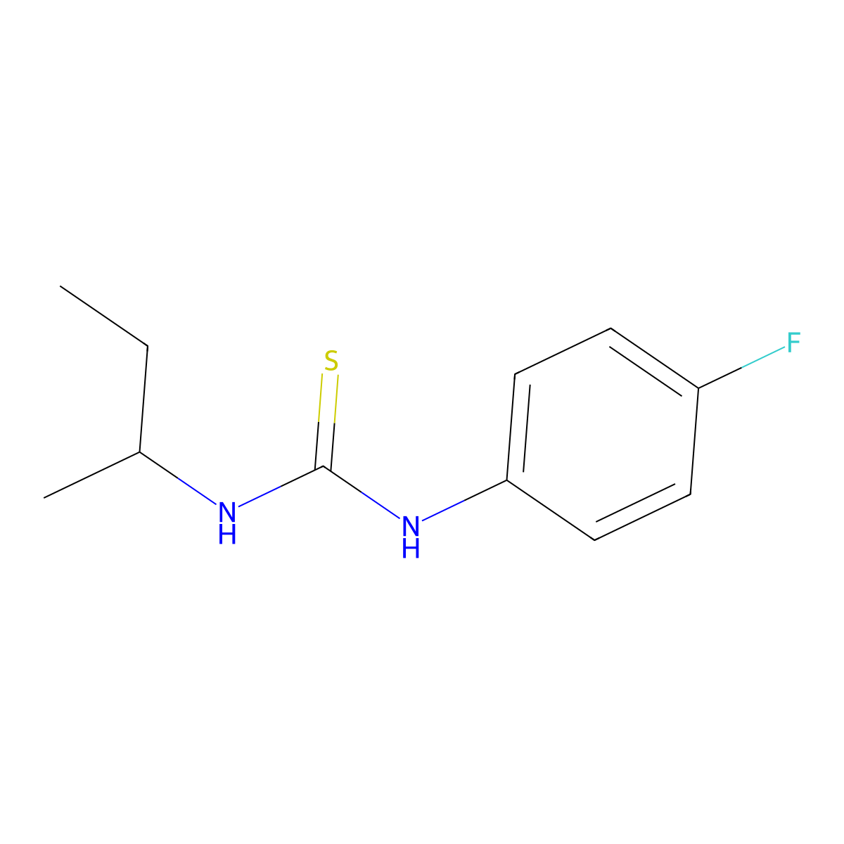1-Butan-2-yl-3-(4-fluorophenyl)thiourea molecular structure, CAS 473274-44-1