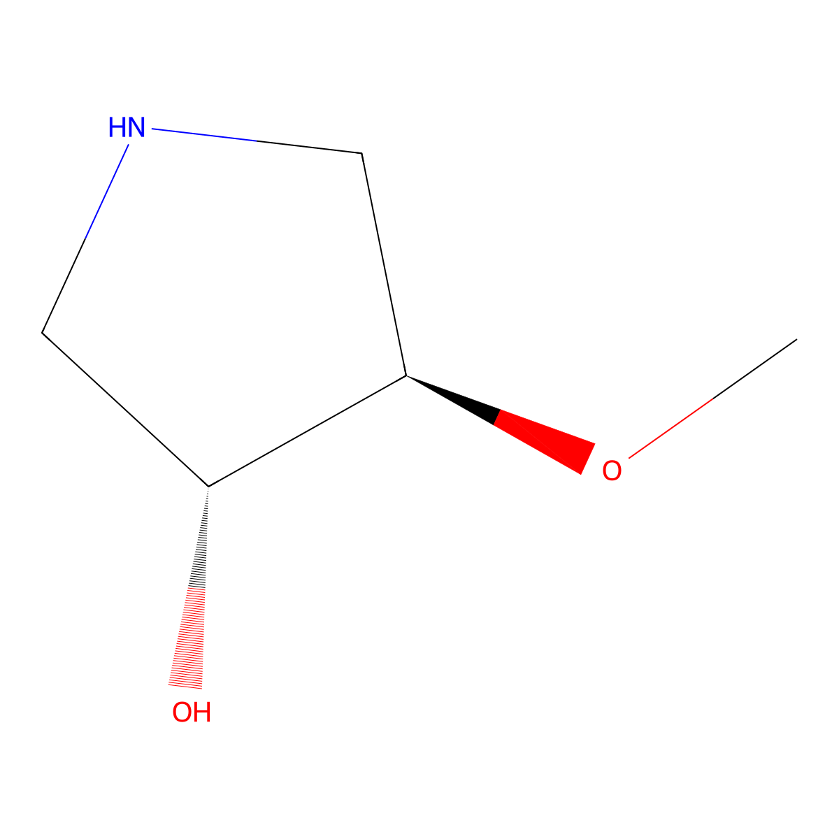 rac-(3R,4R)-4-methoxypyrrolidin-3-ol molecular structure, CAS 473298-17-8