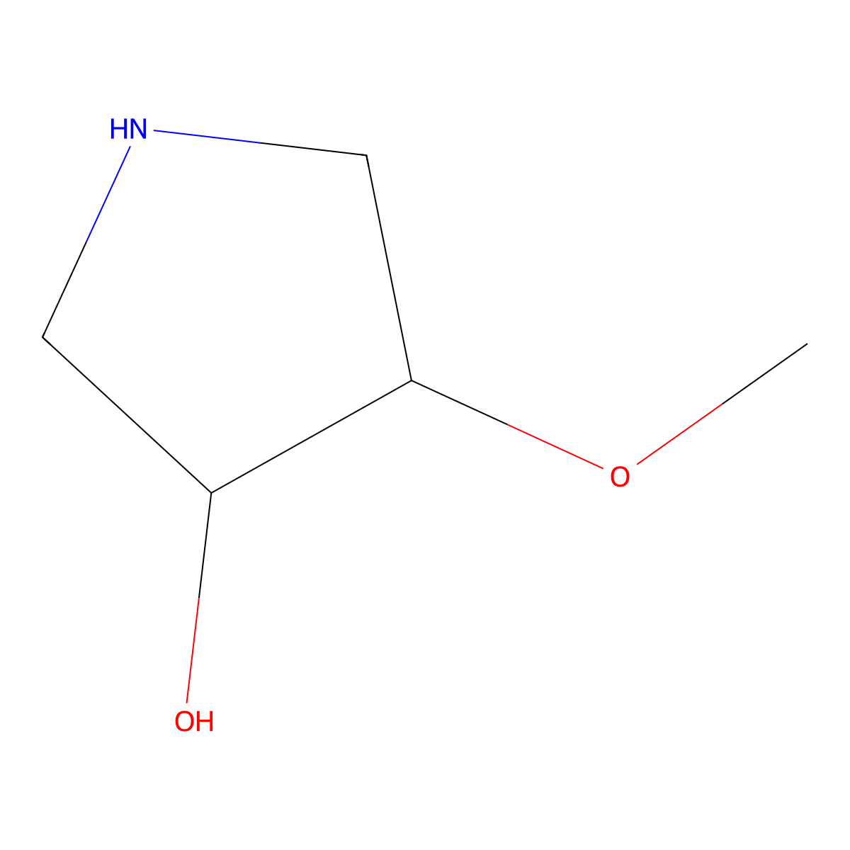 4-Methoxypyrrolidin-3-ol molecular structure, CAS 473298-33-8
