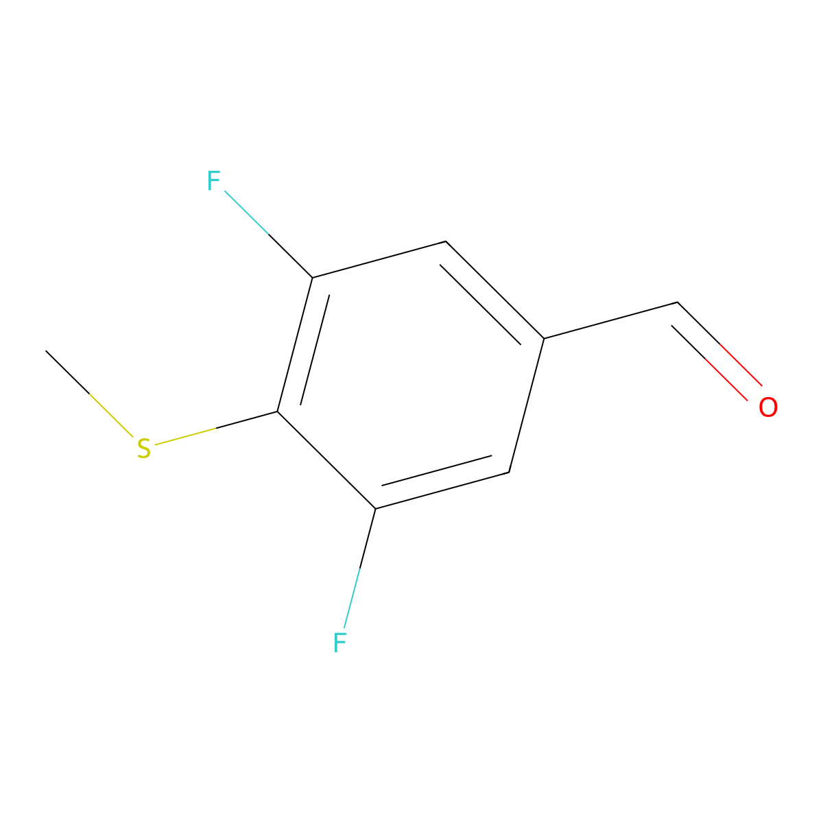3,5-Difluoro-4-(methylthio)benzaldehyde molecular structure, CAS 473299-49-9
