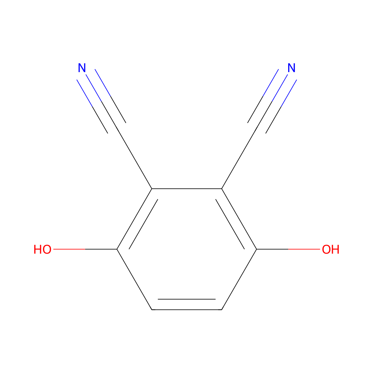 2,3-Dicyanohydroquinone molecular structure, CAS 4733-50-0