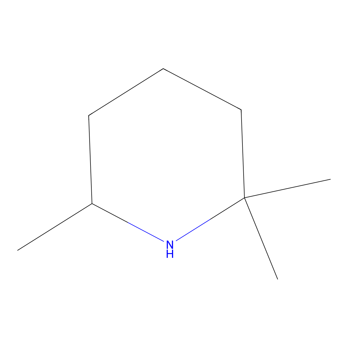 2,2,6-Trimethylpiperidine molecular structure, CAS 4733-73-7