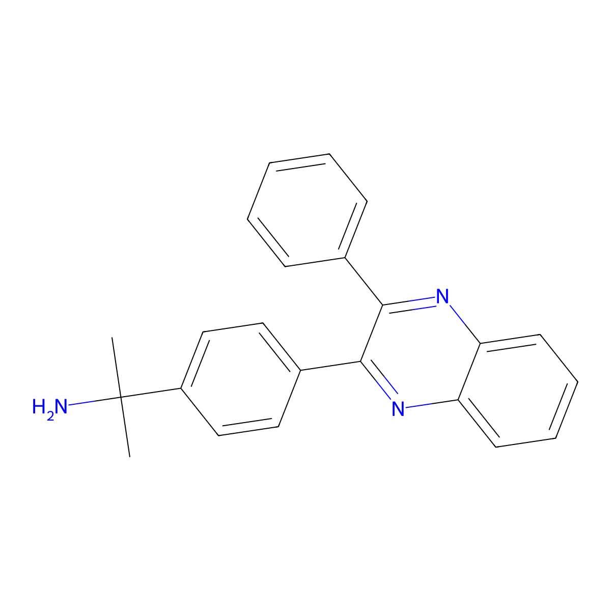 2-[4-(3-Phenylquinoxalin-2-yl)phenyl]propan-2-amine molecular structure, CAS 473382-48-8