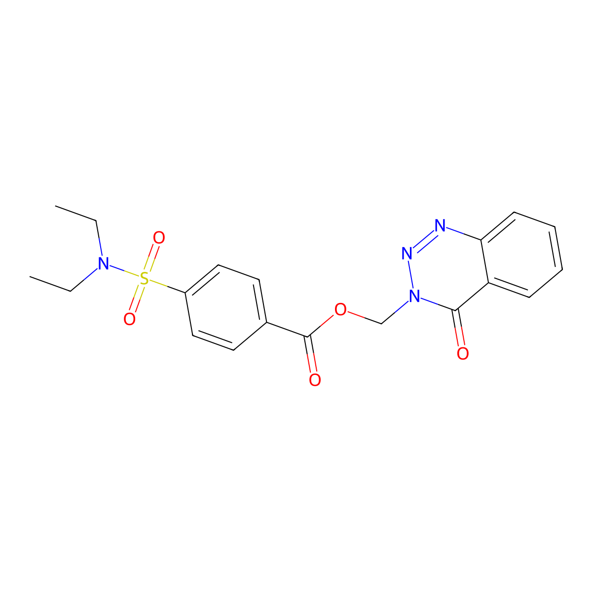 (4-Oxo-1,2,3-benzotriazin-3-yl)methyl 4-(diethylsulfamoyl)benzoate molecular structure, CAS 473397-62-5