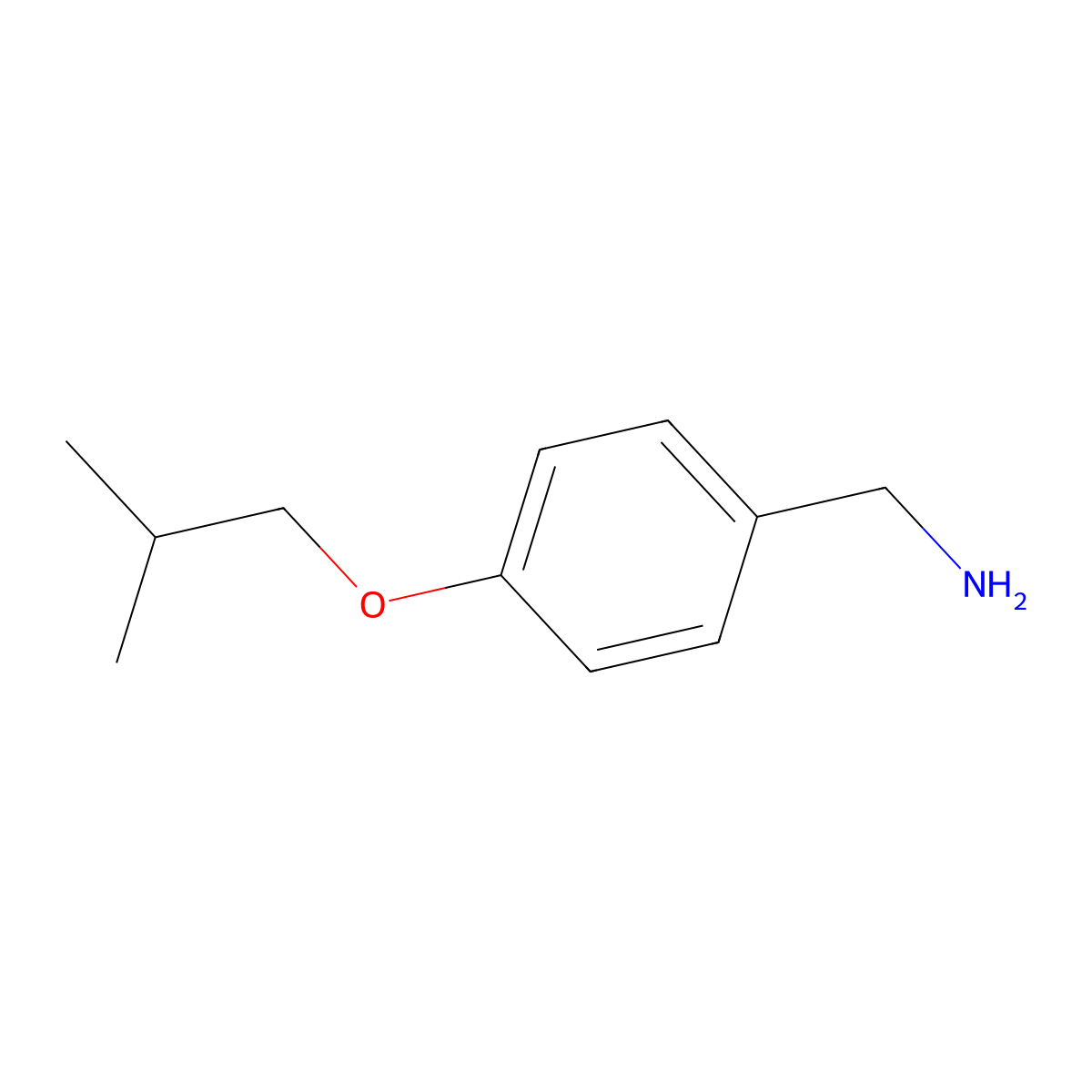 (4-Isobutoxyphenyl)methanamine molecular structure, CAS 4734-09-2