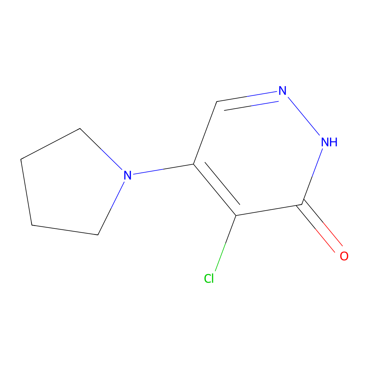4-chloro-5-(1-pyrrolidinyl)-3(2H)-pyridazinone molecular structure, CAS 4734-23-0